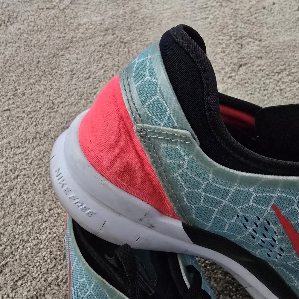 Nike Free 5.0 TR Fit 5 Print Women's Training Shoes Size 6.5 Blue Pink Athletic - Picture 3 of 12